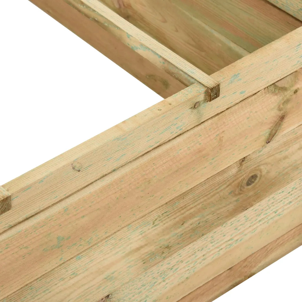 Fioriera Giardino-Letto Vegetale in Legno di Pino 197x100x40cm