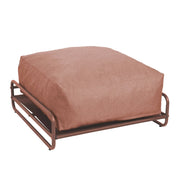 Oviala - Pouf per arredo giardino modulare con struttura color terracotta