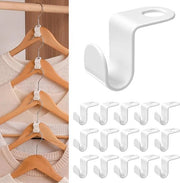 70 hanger perni per capi con chiusura a molla allungabattente perimetrali per organizzare la stanza e risparmiare spazio in armadio - bianco