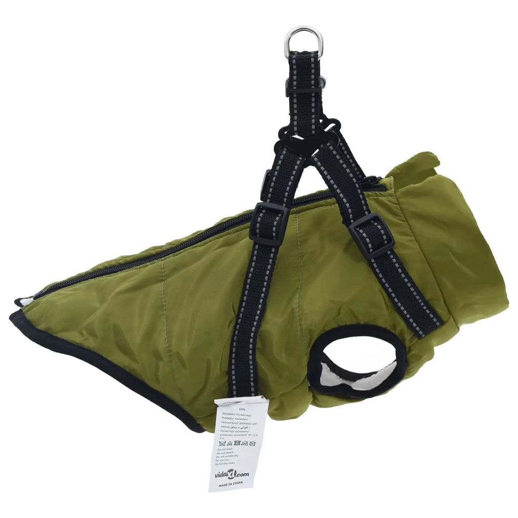 Cappotto per Cani Verde militare L32 Pile e Poliestere CFW5438735