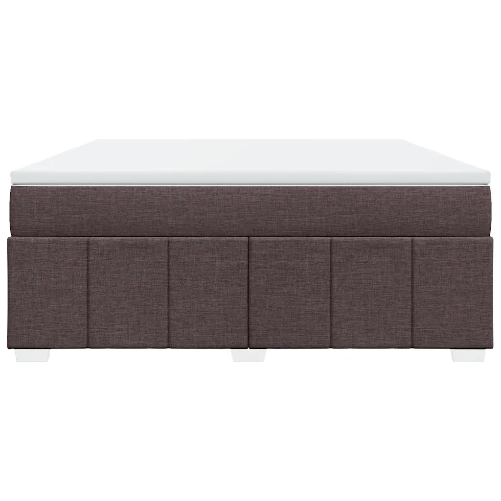 Giroletto a Molle con Materasso Marrone Scuro 180x200cm Tessuto 3285494