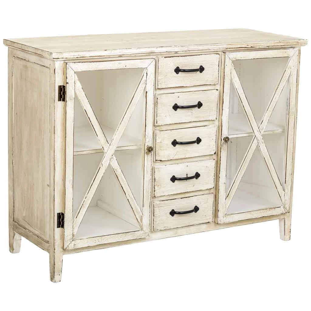 Credenza in legno beige 120x44x89h cm