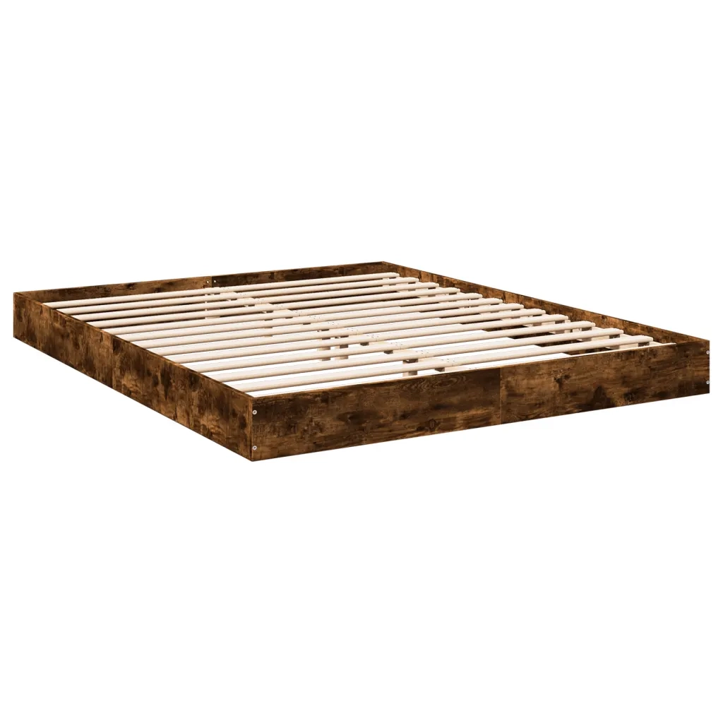 Giroletto senza Materasso Rovere Fumo 160x200 cm in Truciolato 842011