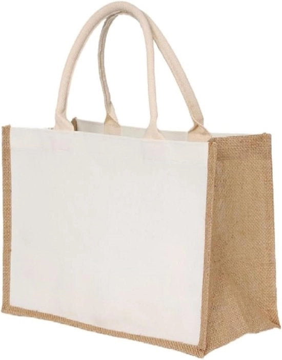 Borsa da spesa in juta con manico per signore