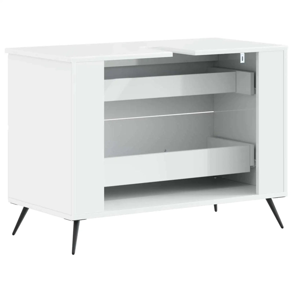 Armadio per Lavabo da Bagno BREDA Bianco Lucido 82 x 41 x 59 cm 897459