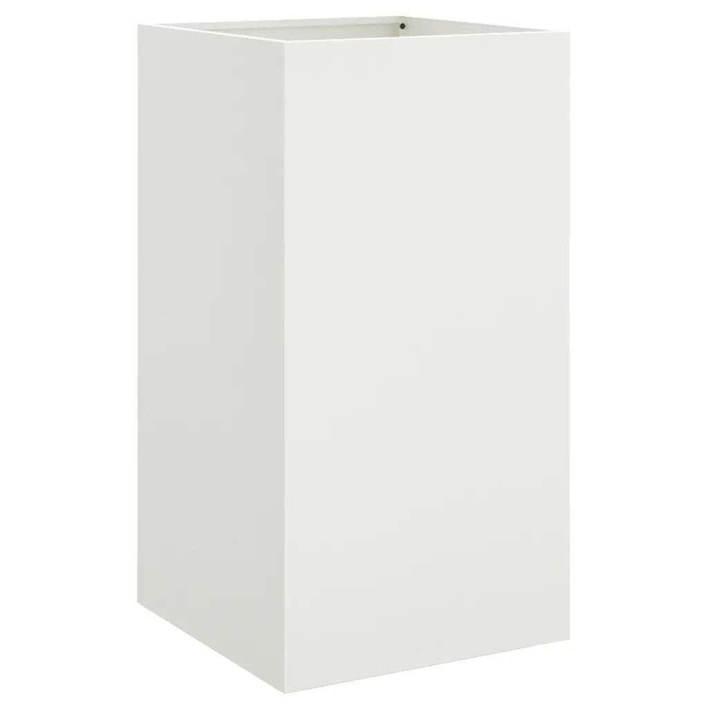 Fioriera Bianca 42x38x75 cm in Acciaio Laminato a Freddocod mxl 88185