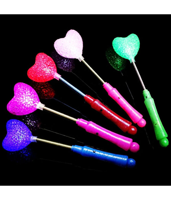 Bacchetta Luminosa Cuore San Valentino Regalo Decorazione Led Gadget Festa 2 Pz         
