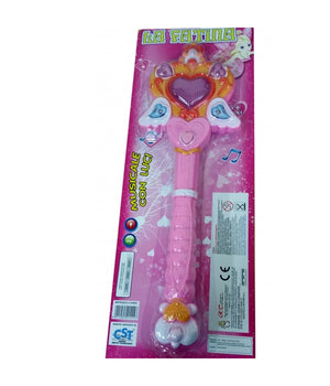 Bacchetta Scettro Rosa Principessa Fatina Elsa Sailor Luci Suoni Cuore Bambine         