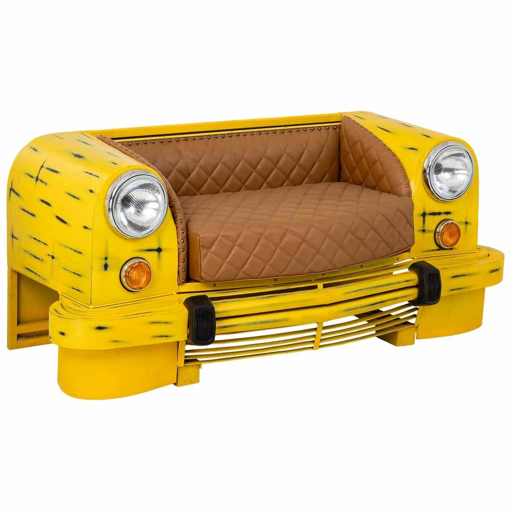 Divano auto giallo 154x76x70