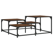 Tavolino salotto | Tavolino da caff¨¨ | Tavolino da Soggiorno Rovere Marrone 87,5x87,5x40 Legno Multistrato