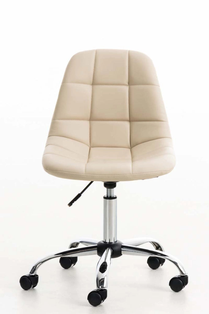 Sedia da ufficio Emil in similpelle crema