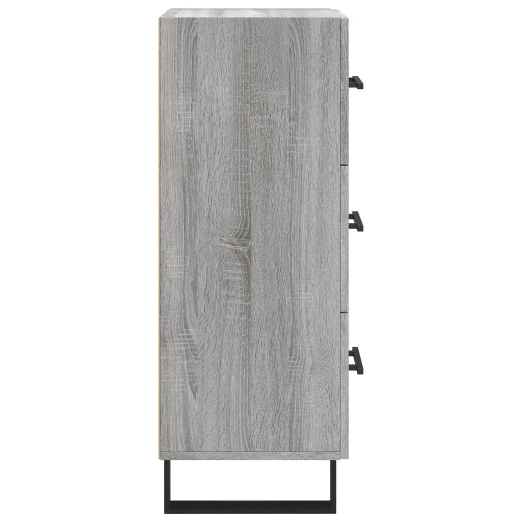 Buffet credenza cassettiera armadio mobile contenitore organizer cucina soggiorno rovere Sonoma 34,5 x 34 x 90 cm legno ingegnerizzato grigio 02_0036330