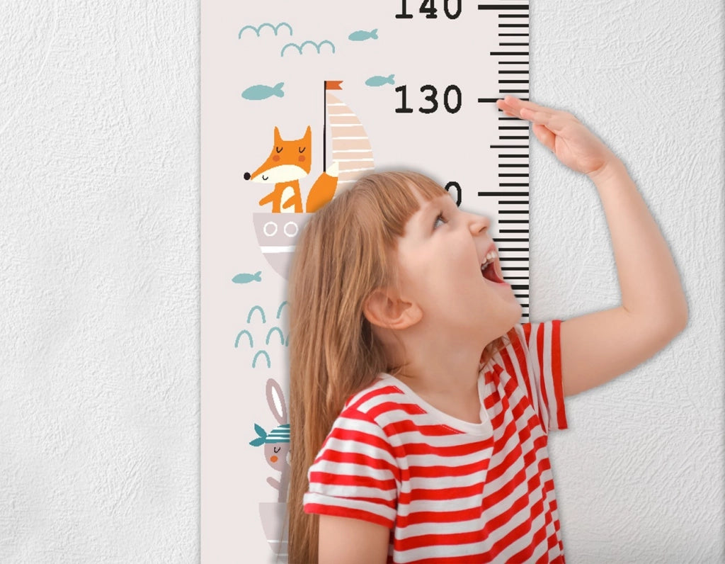 Metro Parete Misura Crescita Bambini in PVC 36x120 Cm Righello Grafico Altezza Muro Bimbi DIS_M