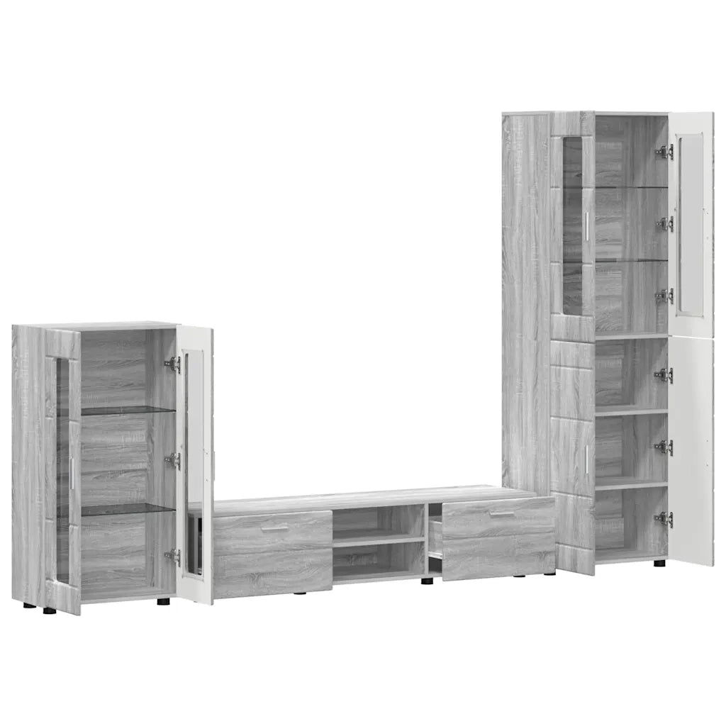 Set mobile TV FLORIN 3 pcs Grigio Sonoma Legno multistrato 3397980