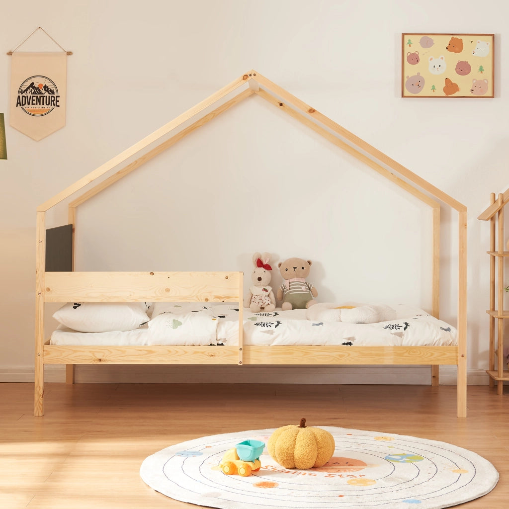 Letto Casetta Sodankylä per Cameretta con Secondo Letto Estraibile e 2 Materassi da 90 x 200 cm [en.casa]