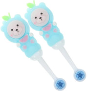 Set di 2 spazzole per la dentatura per bambini morbide, adatto a ragazzi e ragazze, colore blu