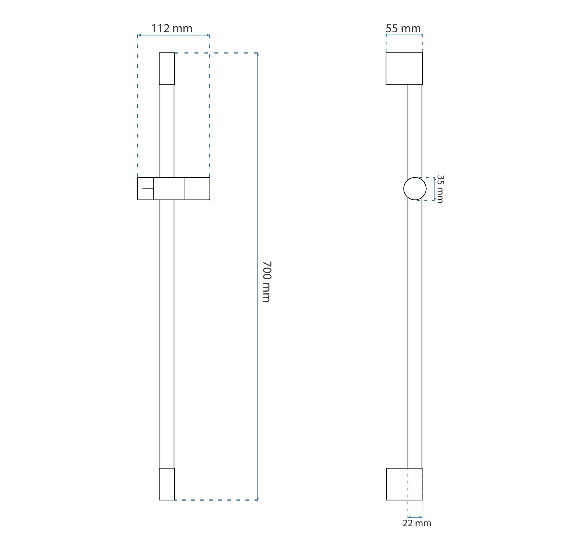 Supporto Per Doccia A Mano 01 Brush Gold