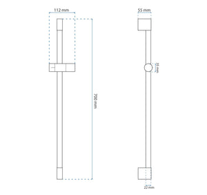 Supporto Per Doccia A Mano 01 Brush Gold