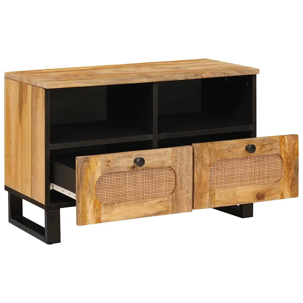 Mobile TV Marrone 70 x 33 x 46 cm Legno di mango massello