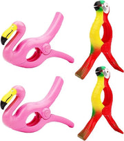 Accessori per il bagno - Manubri per asciugamano da spiaggia 4 pezzi - Manubri per asciugamano da lettino solare - Grande pinza per bucato - Stile vivace - Accessori per la spiaggia