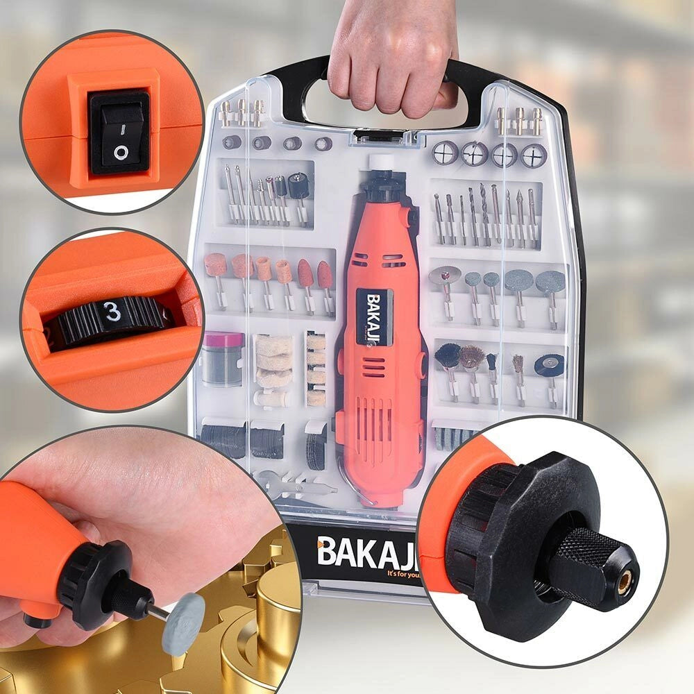 Utensile Rotativo Mini Trapano Fresa Smerigliatrice 135W Mini Drill 233pz