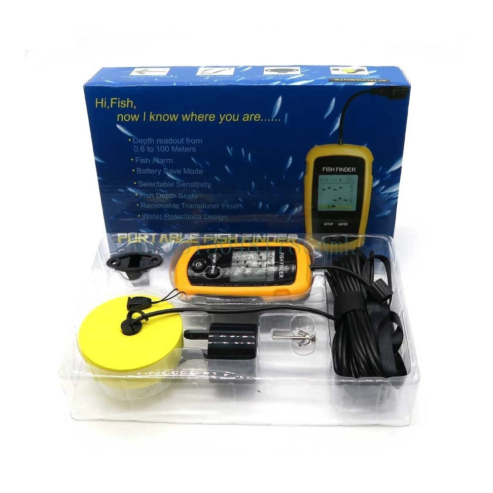 Trade Shop - Ecoscandaglio Sonar Sonda Portatile Pesca Acqua Dolce Salata Cerca Pesci -