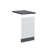 Pannello frontale Fame-Line Bianco rustico/Antracite 45 cm, PL Antracite Vicco