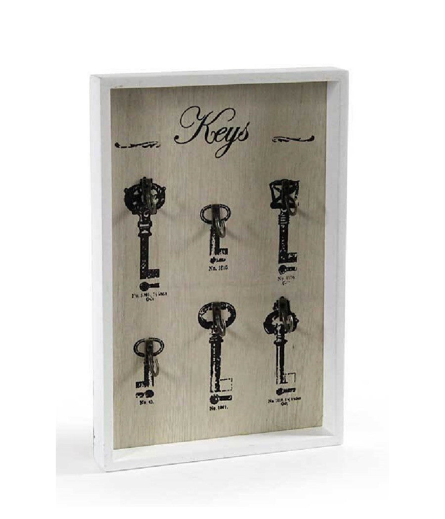 Bacheca Portachiavi Da Parete Legno Appendino Keys 20x3x30 Cm Vari Colori 813474         