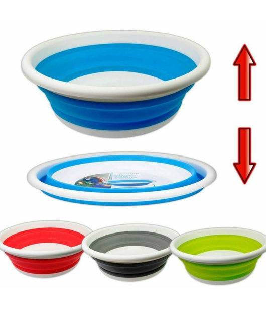 Bacinella Secchio Pieghevole Salvaspazio 38cm Rotondo Casa Giardino In Plastica         