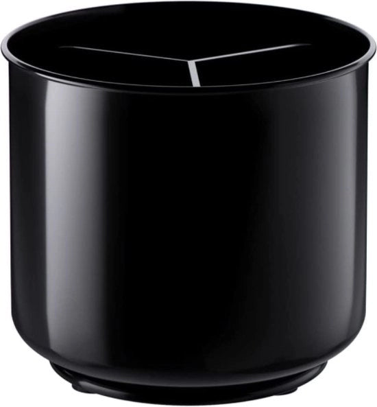 Sostegno accessori cucina senza set nero extra grande con maniglia rotante e fondo pesante in acciaio inox e lavastoviglie.