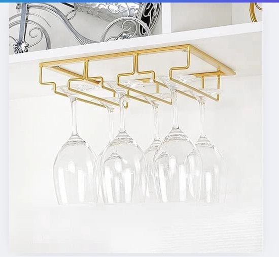Sostegno per bicchieri vetro Osservatorio inferiore Sostegno per bicchieri vetro per bicchieri vetro Lavorazione metallica Sostegno per bicchieri vetro per bicchieri vetro per cucina Bar Ristorante in metallo
