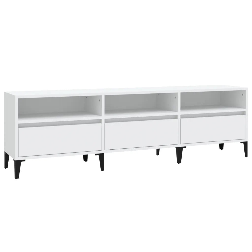 Mobile Porta TV Bianco 150x30x44,5 cm in Legno Multistrato 831917