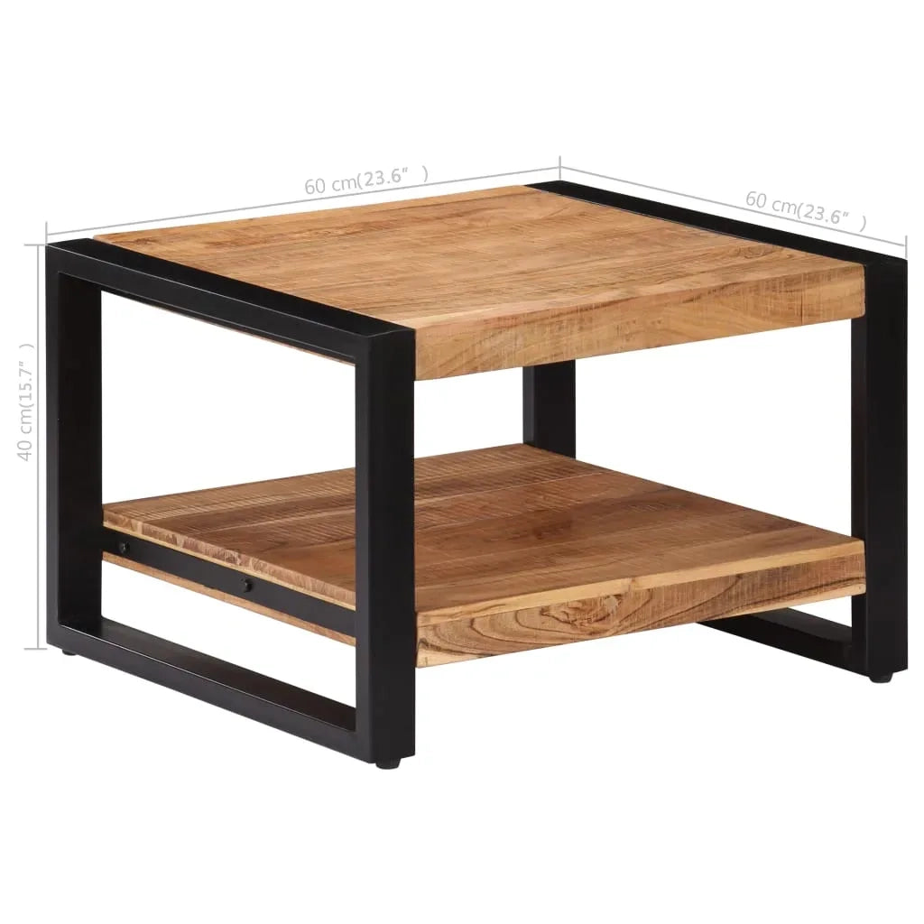 Tavolino da CaffÃ¨ 60x60x40 cm in Legno Massello di Acacia cod mxl 56217