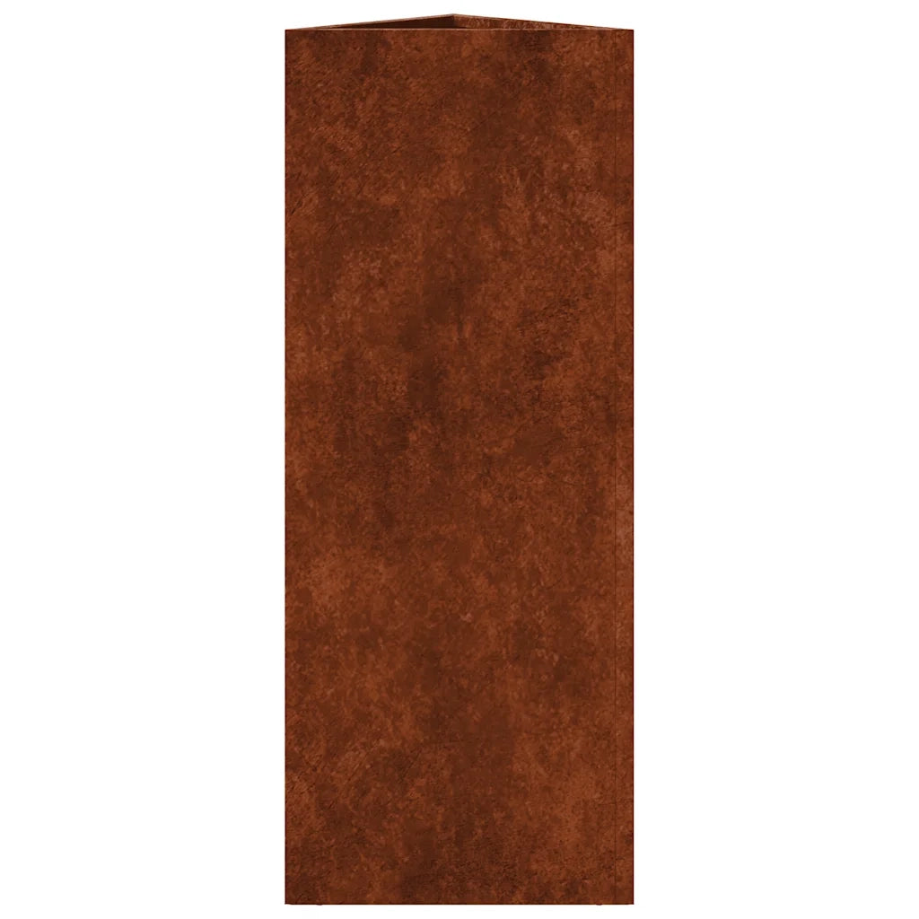 Fioriera da Giardino 30x26x75 cm in Acciaio Corten 824545