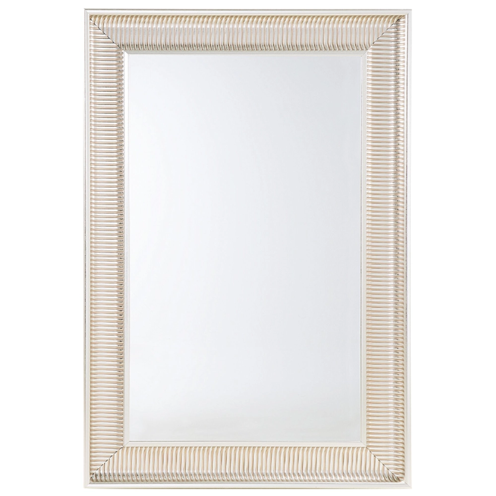 Specchio da parete dorato 60 x 90 cm con cornice sintetica moderno stile glam soggiorno camera da letto