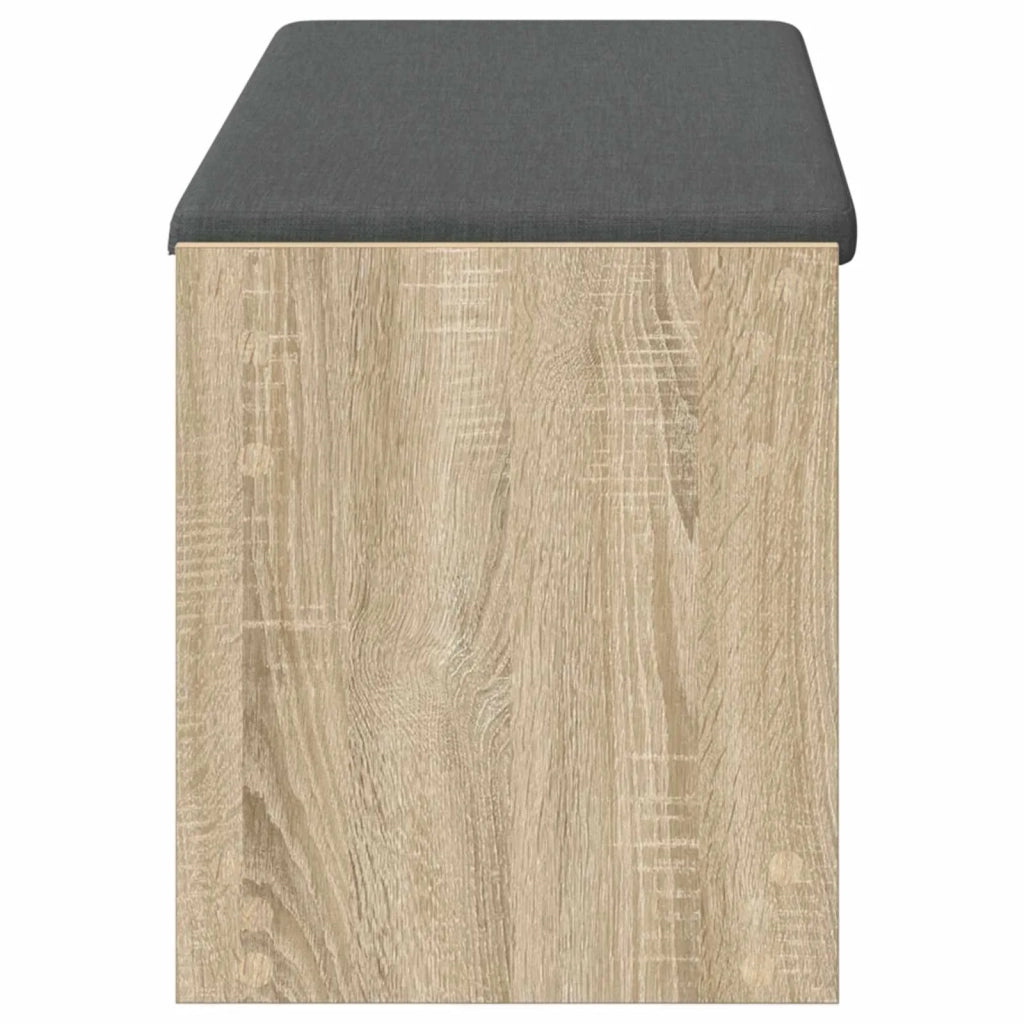 Panca per ingresso con cuscino-Sgabello-Panca da Corridoio Rovere Sonoma 103 x 38 x 45 cm