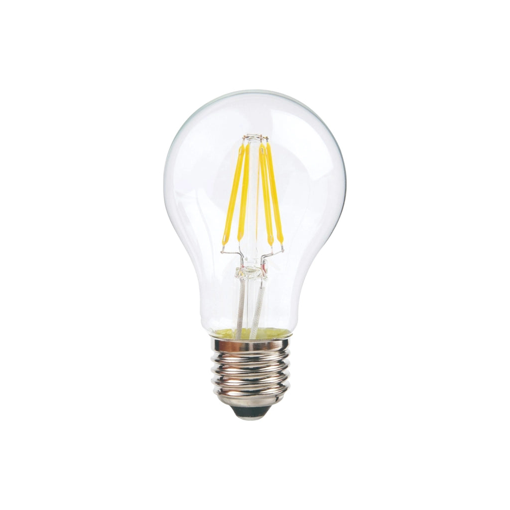 Alcapower Lampadina LED Filamento A60 E27 8W 1060lm 3000K Luce Calda Trasparente Vetro Classe E - Efficienza Luminosa Elevata per Illuminazione