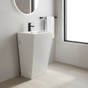 Lavabo freestanding LAV303 in ceramica 53x46.5x86.5 cm bianco