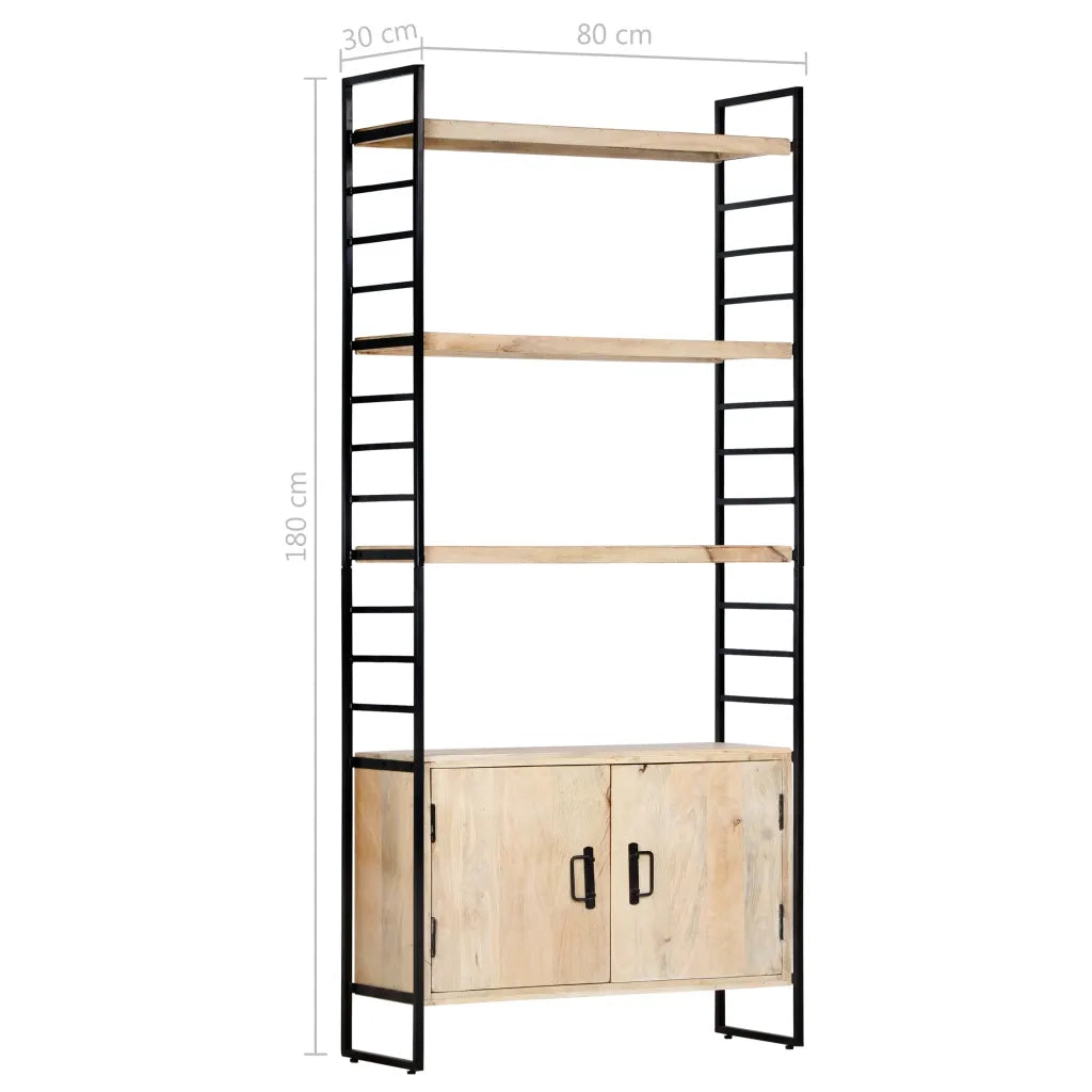 Libreria a 4 Livelli 80x30x180 cm in Legno Massello di Mango 284421