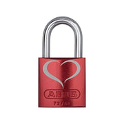 ABUS 712483 Love 72-40 Lock Look 2 SL 6 Lucchetto con Cilindro ABUS 6 Pin e Catenaccio in Acciaio Temprato con Protezione NANO PROTECT colore Rosso