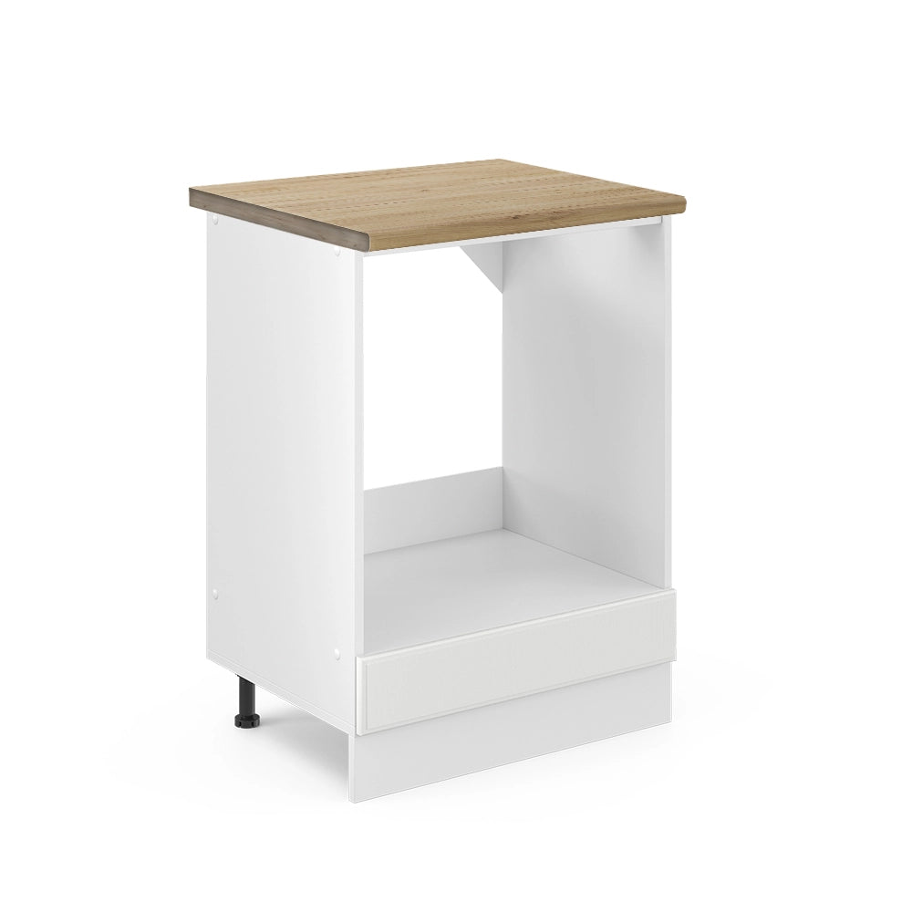Vicco Mobile per forno da incasso Bianco casa di campagna 60 cm , PL Rovere
