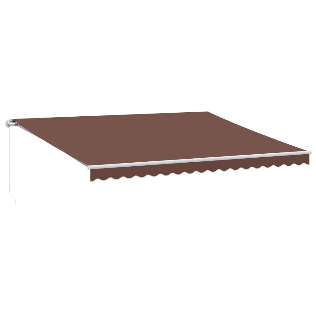 Tenda da Sole Retrattile Manuale Marrone 450x350 cm 3215391