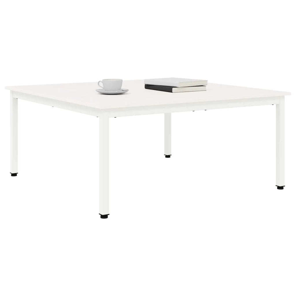 Tavolino da salotto Bianco 100 x 100 x 45 cm Pino massello 892770
