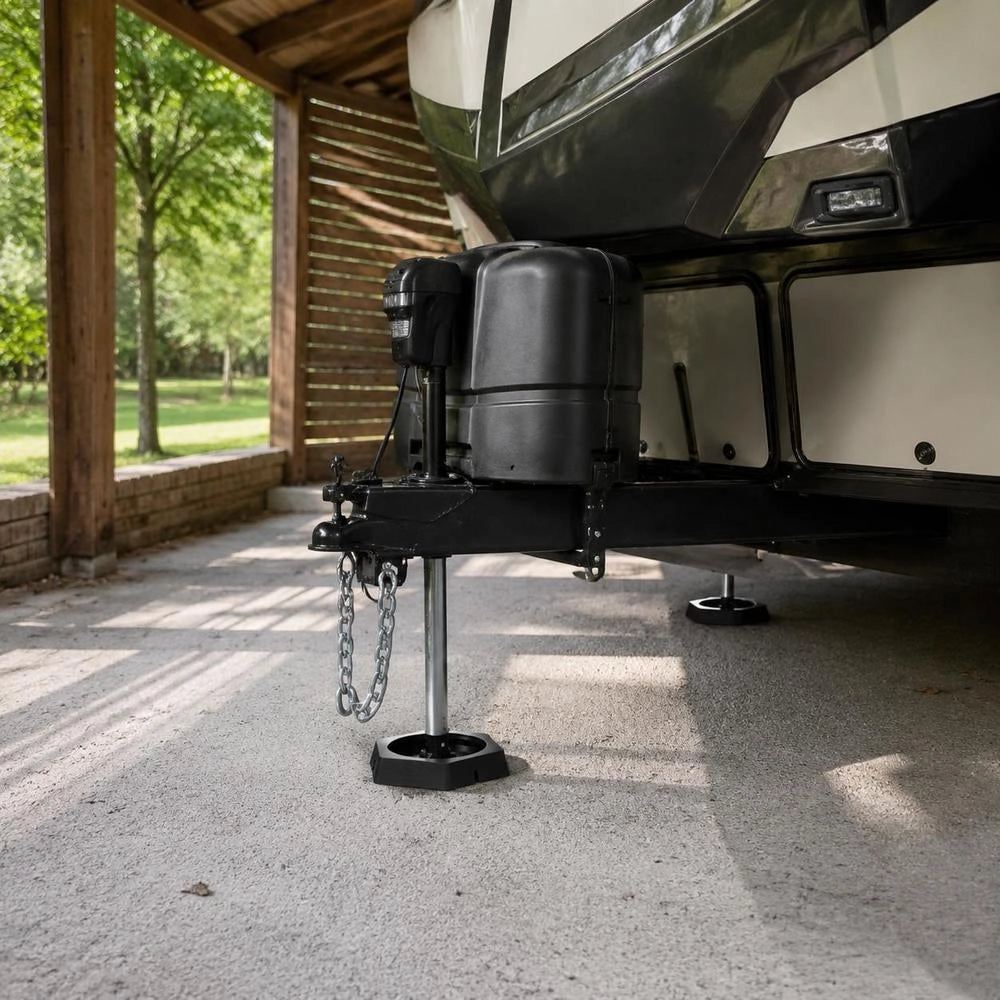 4 Leveling Pads For Motorhomes, Trailer Jack Pads Made Of Rubber, 2300 Kg Load Capacity (per Pad), Jack Stabilizing Pad With Large Surface Area, Ideal For Round Jack Feet (254 Mm)