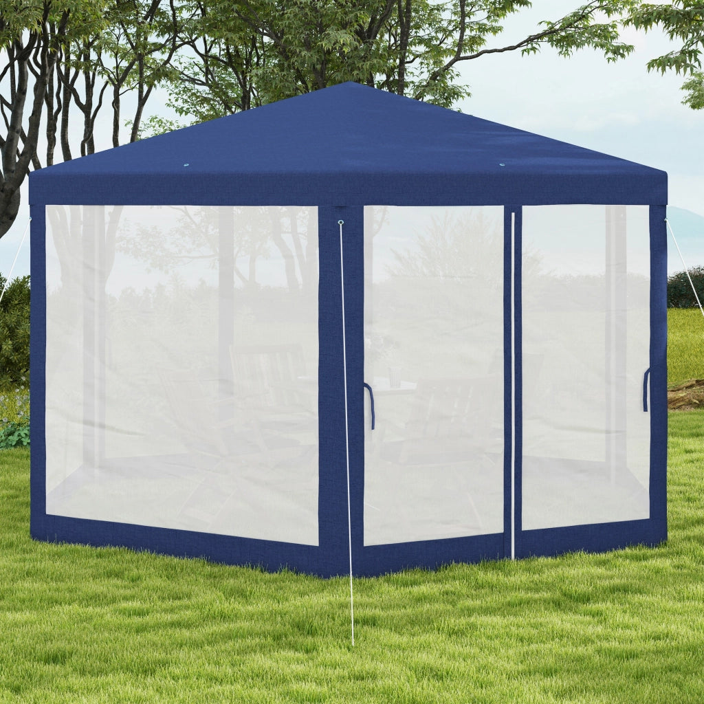 Pergola Giardino 6 Angoli ¨C Zephmum ¨C Blu, Metallo, 394x341x250 cm