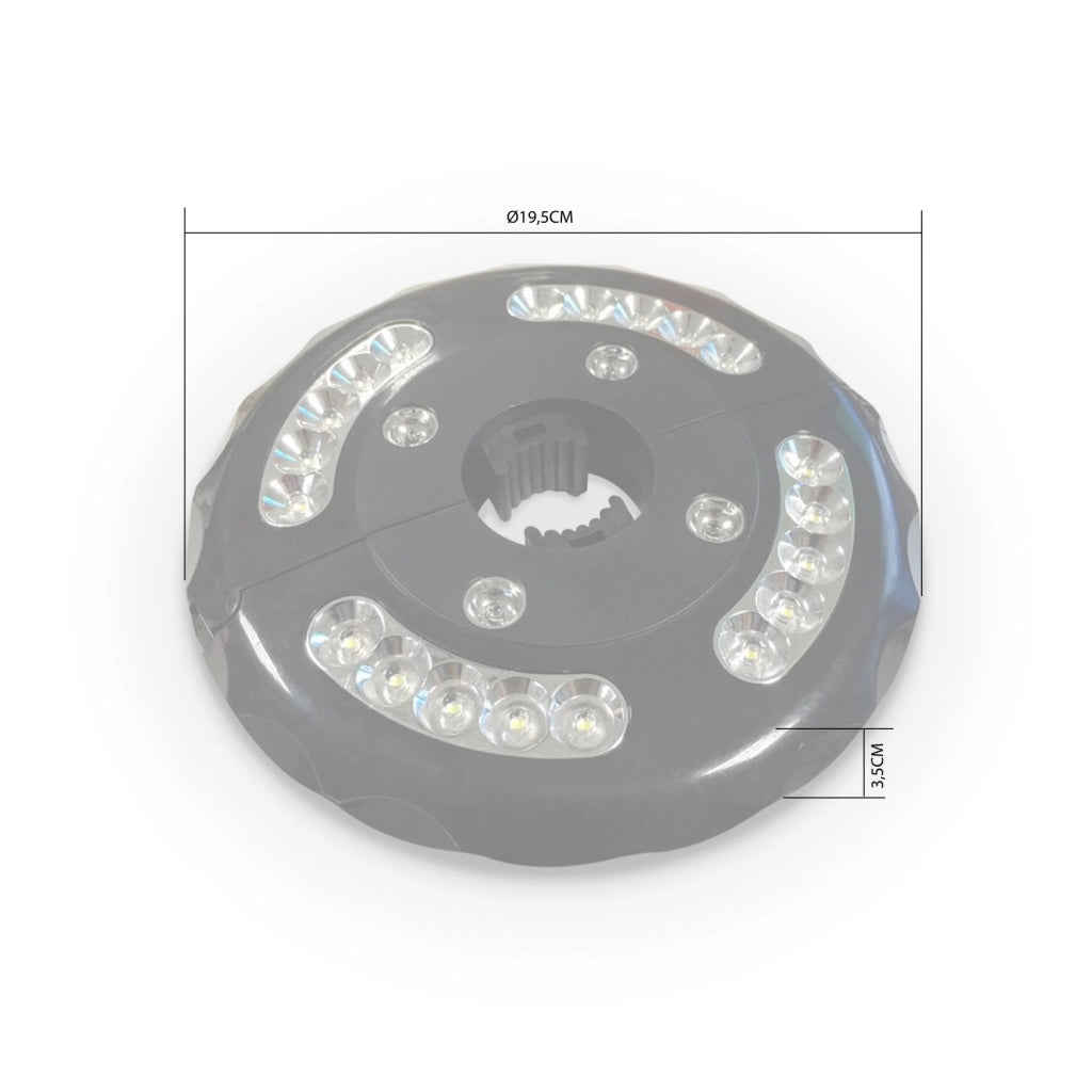 Lampada led per ombrelloni, nero