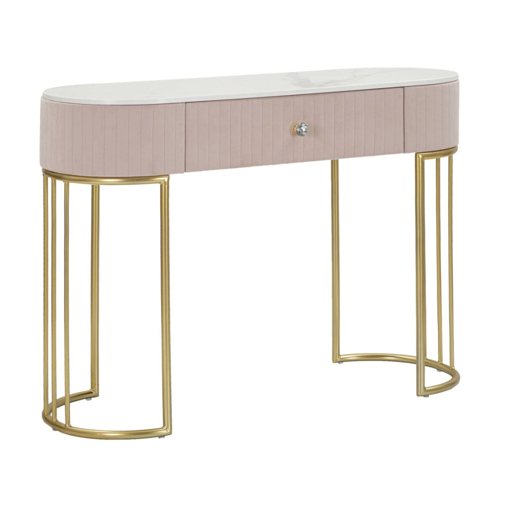 Tavolo Consolle VKH616, Rosa, Legno, 100x40x75 cm