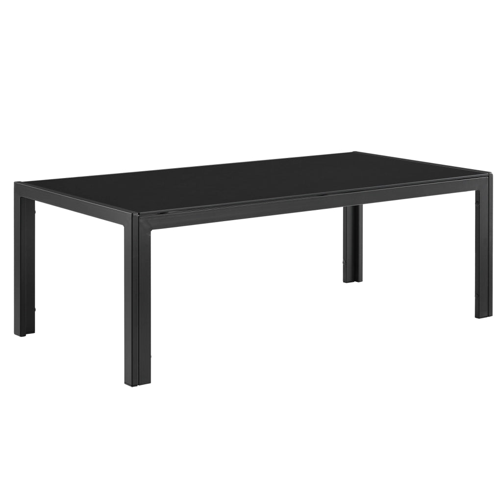 Set Salottino da Esterno Lerum Divano 2 Poltrone e Tavolo Basso Set Lounge - Nero casa.pro