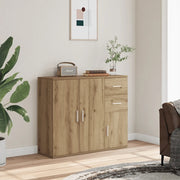vidaXL Credenza Rovere Artigianale 91x29,5x75 cm in Legno Multistrato