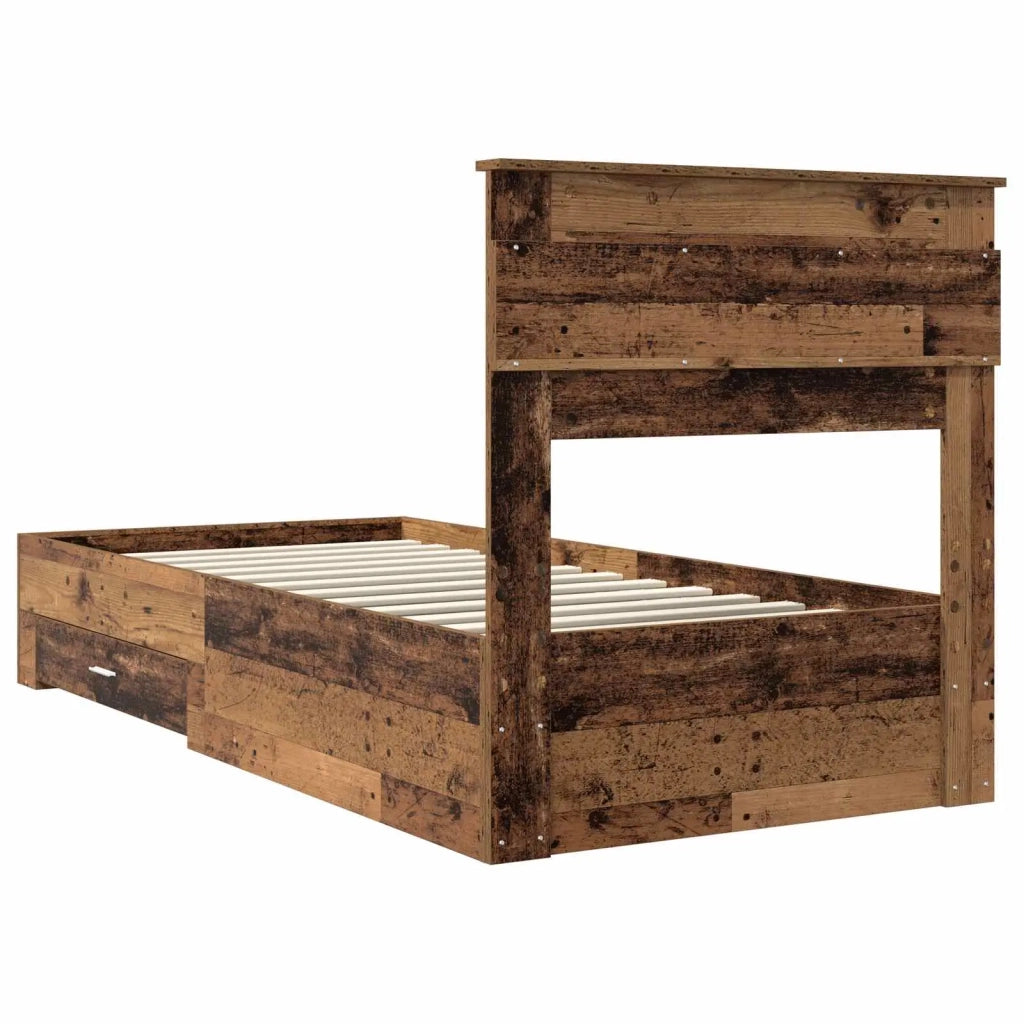 Struttura del letto Legno vecchio 90 x 200 cm Legno multistrato 3410041